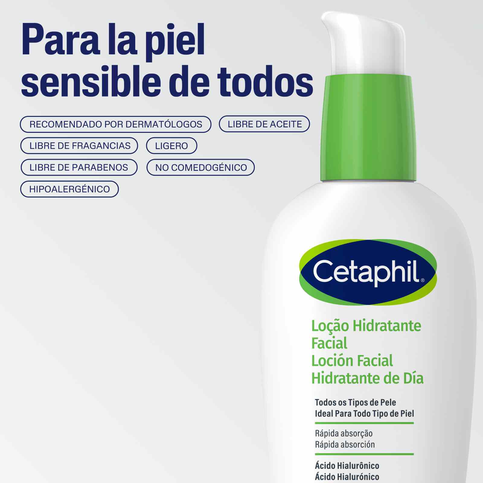 LOCION FACIAL HIDRATANTE DE D&Iacute;A CON ACIDO HIALURONICO